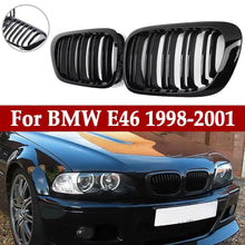 Load image into Gallery viewer, Kidney Grill for BMW 3-Series E46 Grill 1998-2001 2/4 Doors 318i 320i 325i 330i Gloss Black
